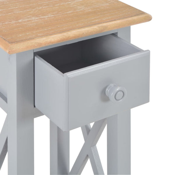 Graues Sideboard Mitroica 27x27x65,5cm (Holz)