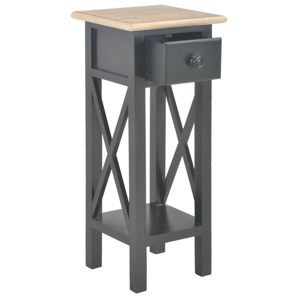 Schwarze Kommode Mitroica 27x27x65,5cm (Holz)