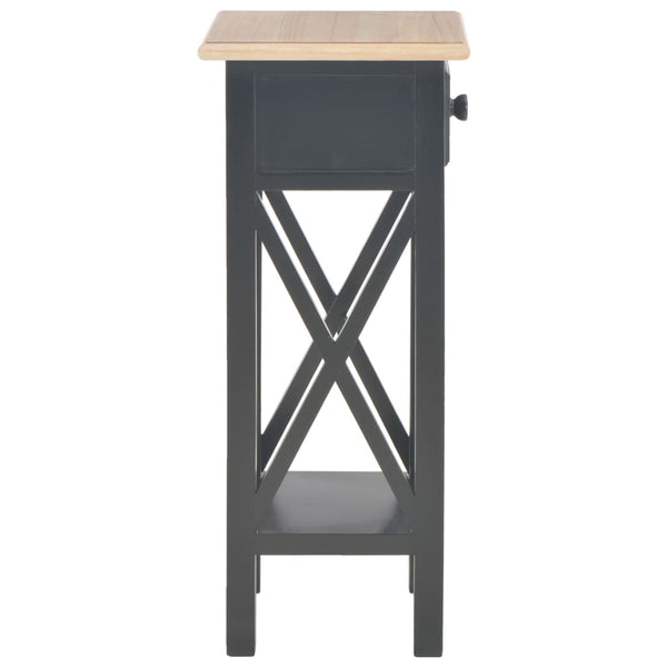 Schwarze Kommode Mitroica 27x27x65,5cm (Holz)