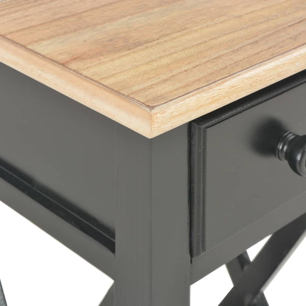 Schwarze Kommode Mitroica 27x27x65,5cm (Holz)