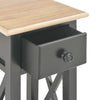 Schwarze Kommode Mitroica 27x27x65,5cm (Holz)
