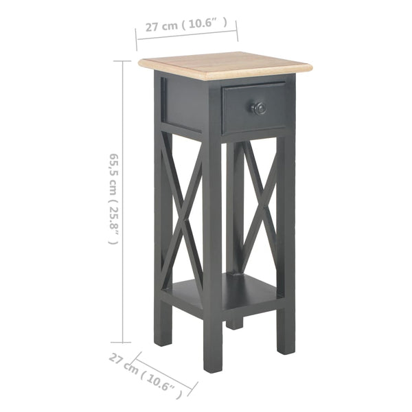 Schwarze Kommode Mitroica 27x27x65,5cm (Holz)