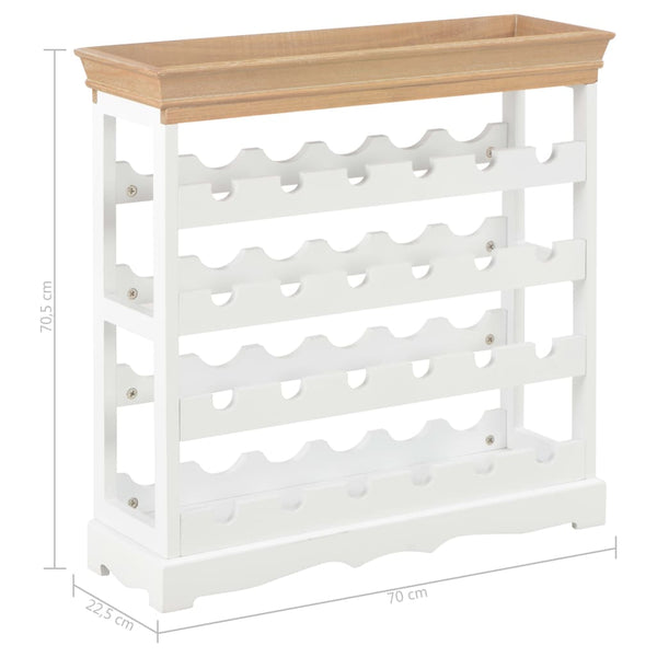 Weißer Weinschrank Armanca 70x22,5x70,5cm (MDF)