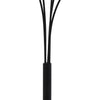 Schwarze und goldene Stehleuchte Racoasa 200cm (5 x E14)