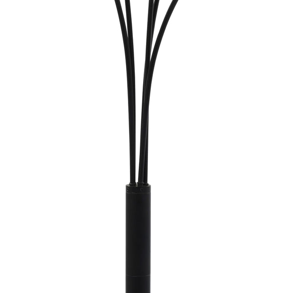 Schwarze und goldene Stehleuchte Racoasa 200cm (5 x E14)