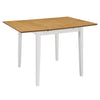 Ausziehbarer Esstisch Covaci weiß (80-120)x80x74cm (MDF)