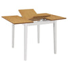 Ausziehbarer Esstisch Covaci weiß (80-120)x80x74cm (MDF)