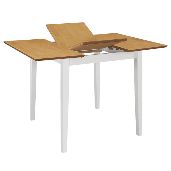 Ausziehbarer Esstisch Covaci weiß (80-120)x80x74cm (MDF)