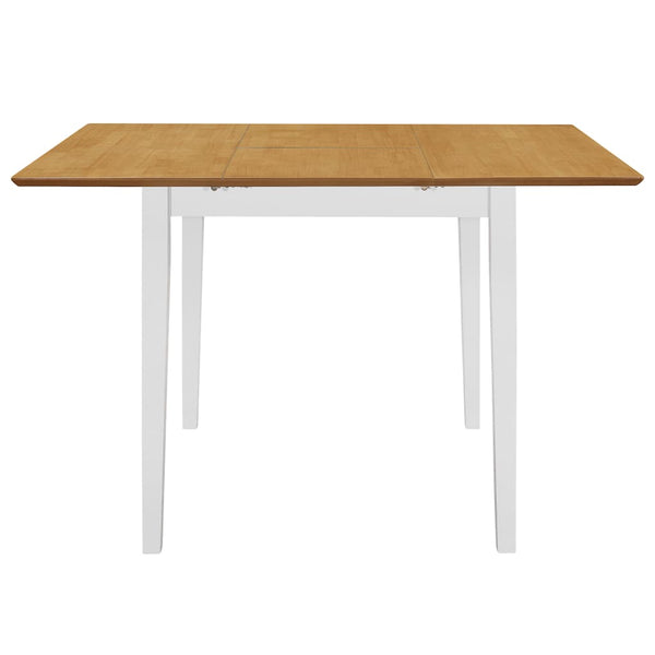 Ausziehbarer Esstisch Covaci weiß (80-120)x80x74cm (MDF)