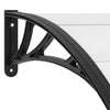 Schwarzes und transparentes Vordach Morgovan 240x75cm (PC)