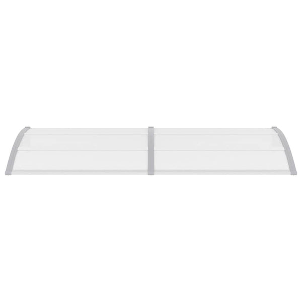 Graues und transparentes Türvordach Morgovan 240x75cm (PC)