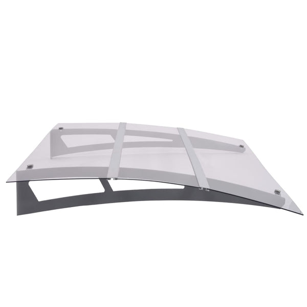 Vordach Dioclentiu 120x90cm Silber und transparent (Polycarbonat)