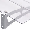 Vordach Dioclentiu 120x90cm Silber und transparent (Polycarbonat)