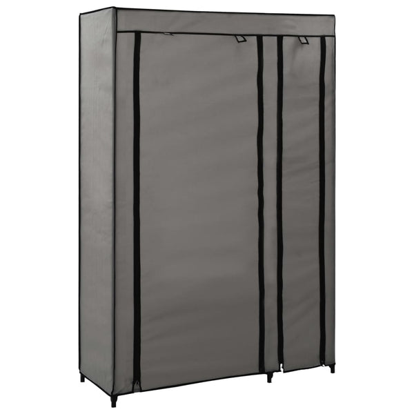 Grauer Faltschrank Faruh 110x45x175cm (2 Stück Stoff)