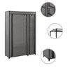Grauer Faltschrank Faruh 110x45x175cm (2 Stück Stoff)