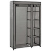 Grauer Faltschrank Faruh 110x45x175cm (2 Stück Stoff)