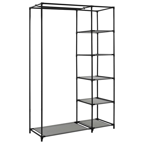 Grauer Faltschrank Faruh 110x45x175cm (2 Stück Stoff)