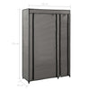 Grauer Faltschrank Faruh 110x45x175cm (2 Stück Stoff)