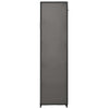 Harmaa vaatekaappi lokeroilla ja tangoilla kangas Kendell 150x45x176cm