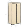 Creme Kleiderschrank Nevrie 75x50x160cm
