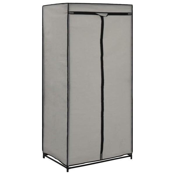 Grauer Kleiderschrank Nevrie 75x50x160cm