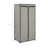 Grauer Kleiderschrank Nevrie 75x50x160cm