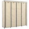 Cremefarbener Kleiderschrank Proica 175x45x170cm (mit 4 Fächern)