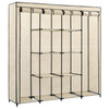 Cremefarbener Kleiderschrank Proica 175x45x170cm (mit 4 Fächern)