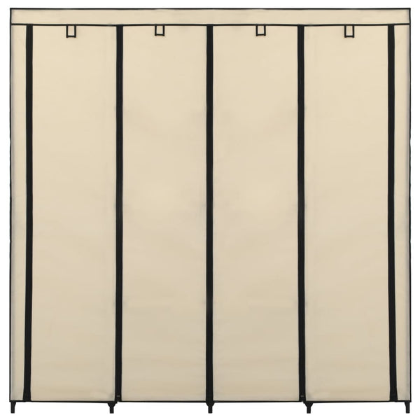 Cremefarbener Kleiderschrank Proica 175x45x170cm (mit 4 Fächern)