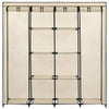 Cremefarbener Kleiderschrank Proica 175x45x170cm (mit 4 Fächern)
