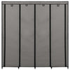Harmaa vaatekaappi Proica 175x45x170cm (4 lokerolla)