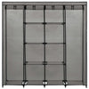 Harmaa vaatekaappi Proica 175x45x170cm (4 lokerolla)