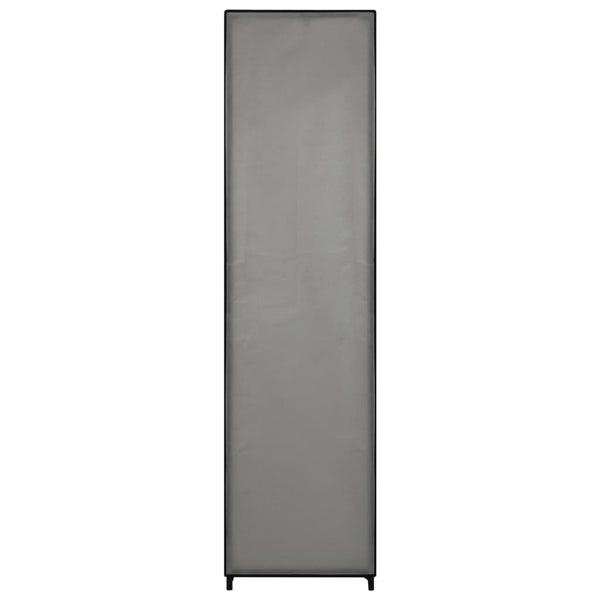 Harmaa vaatekaappi Proica 175x45x170cm (4 lokerolla)