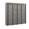 Harmaa vaatekaappi Proica 175x45x170cm (4 lokerolla)