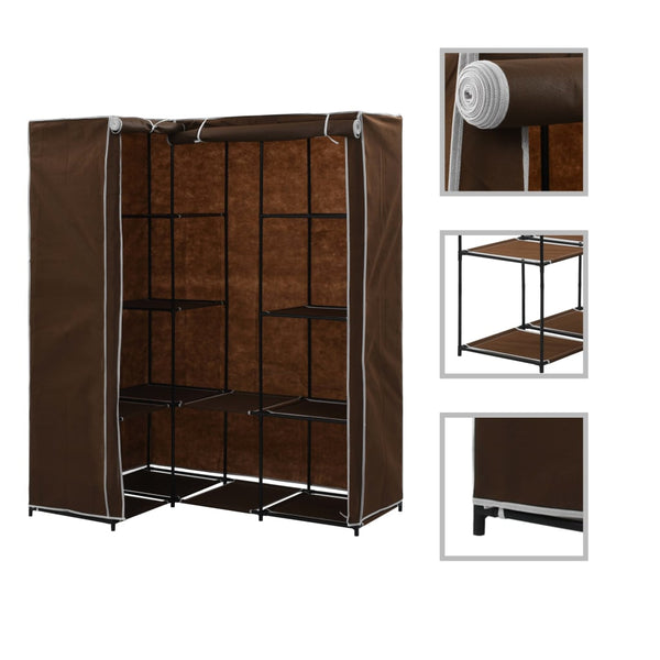 Brauner Eckkleiderschrank Voiniceni 130x87x169cm