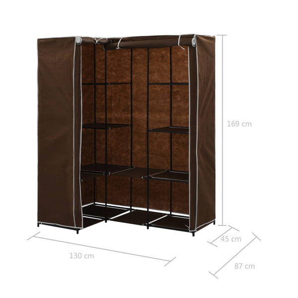 Brauner Eckkleiderschrank Voiniceni 130x87x169cm