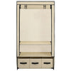 Cremefarbener Kleiderschrank Vencelino 87x49x159cm (Stoff)