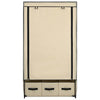 Cremefarbener Kleiderschrank Vencelino 87x49x159cm (Stoff)