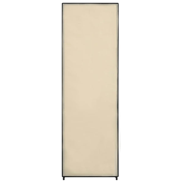 Cremefarbener Kleiderschrank Vencelino 87x49x159cm (Stoff)