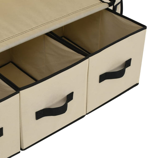 Cremefarbener Kleiderschrank Vencelino 87x49x159cm (Stoff)