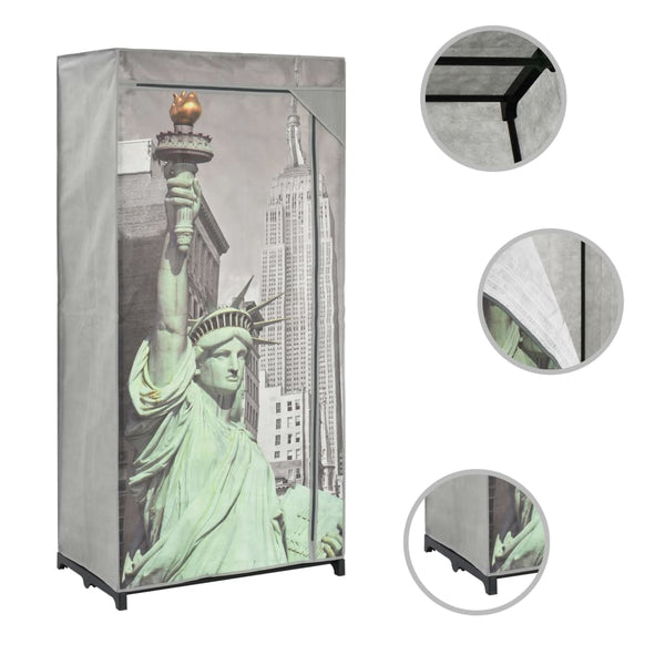 Vaatekaappi new york Orhideea 75x45x160cm (kangas)
