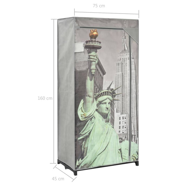 Vaatekaappi new york Orhideea 75x45x160cm (kangas)