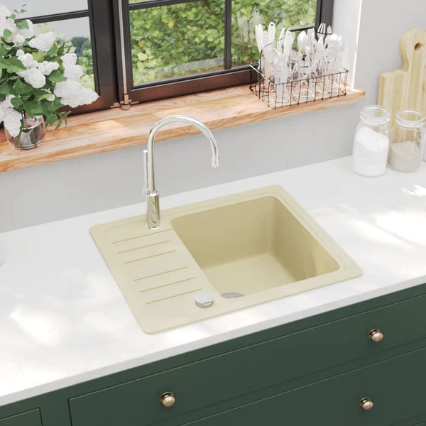 Beige Küchenspüle Renati (Granit)