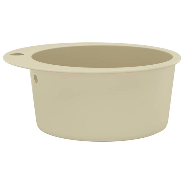 Beige Küchenspüle Aronia rund (Granit)