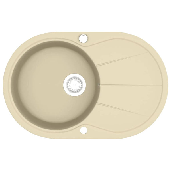 Beige Küchenspüle Imogen (Granit, oval)