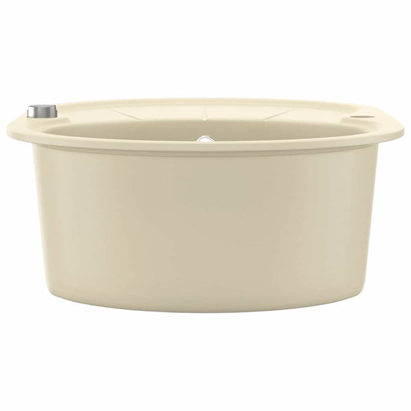 Beige Küchenspüle Imogen (Granit, oval)