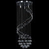 Silberne Deckenleuchte mit Kristallperlen Spirale Bibac (G9)