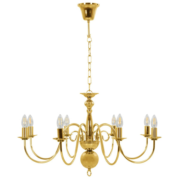 Kronleuchter Irofim in Gold (8 x E14 Glühbirnen)
