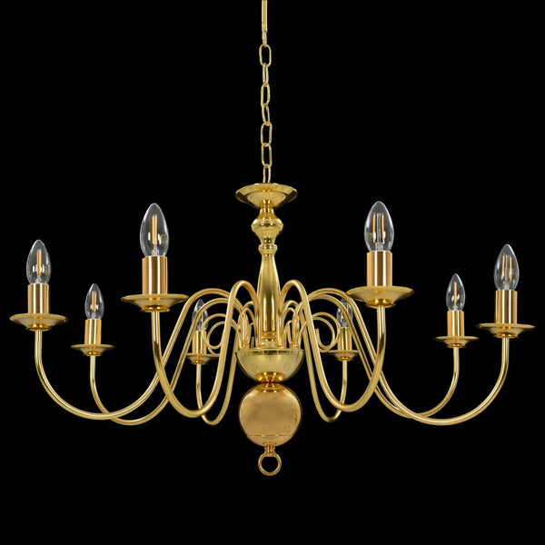 Kronleuchter Irofim in Gold (8 x E14 Glühbirnen)