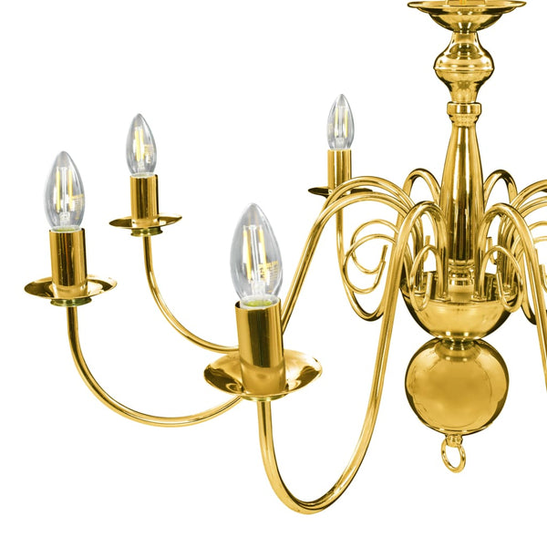 Kronleuchter Irofim in Gold (8 x E14 Glühbirnen)